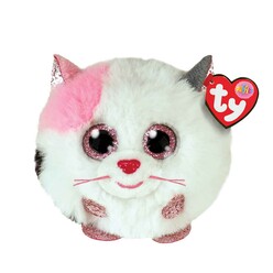 Ty Pelush Muffin Cat White Ball TY42509 - Thumbnail