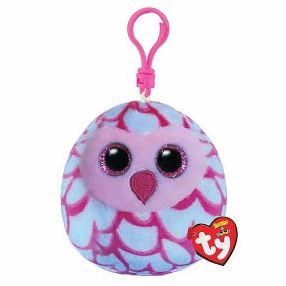 Ty Pelush Pinky - Owl Squish Anahtarlık TY39563