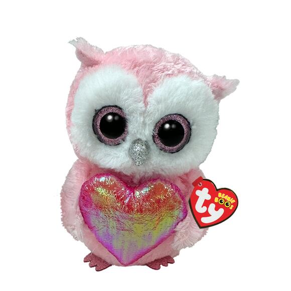 Ty Pelush Reg Whisper - Owl Heart Ty37396