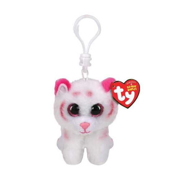 Ty Pelush Tabor - Tiger Pembe Beyaz Anahtarlık TY35241
