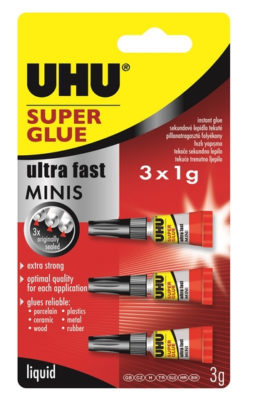 Uhu Super Glue 3’lü Mini Japon Yapıştırıcı 45415