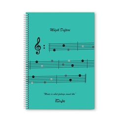 Umut New Style Spiralli Müzik Defteri A4 40Yp. - Thumbnail