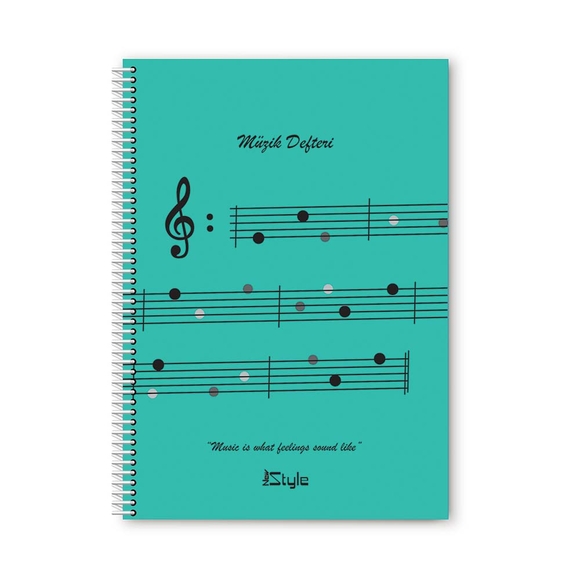 Umut New Style Spiralli Müzik Defteri A4 40Yp.