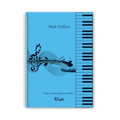 Umut New Style Spiralli Müzik Defteri A4 40Yp. - Thumbnail