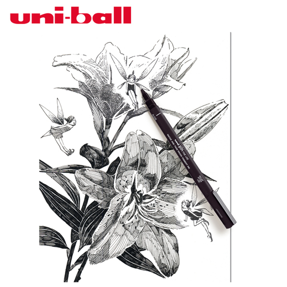 Uni-Ball Pin Fine Line Teknik Çizim Kalemi 0.05 mm Siyah