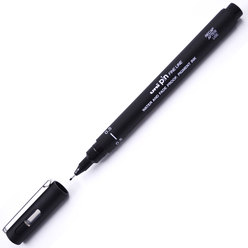Uni-Ball Pin Fine Line Teknik Çizim Kalemi 0.5 mm Siyah - Thumbnail