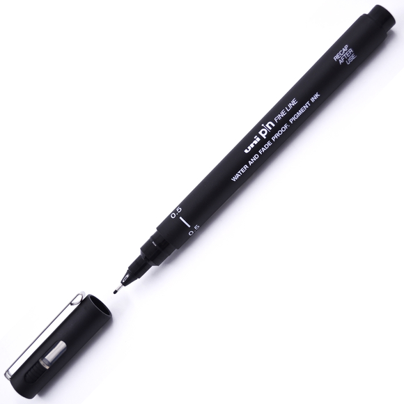 Uni-Ball Pin Fine Line Teknik Çizim Kalemi 0.5 mm Siyah