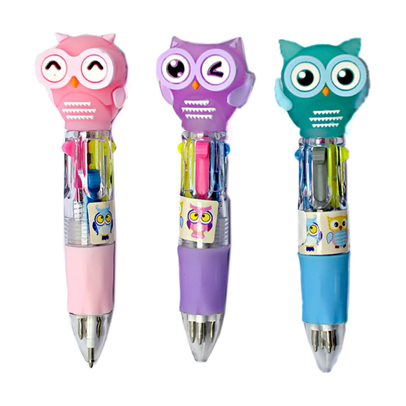 Unick Color Baykuş Tükenmez Kalem 4 Renk 4127