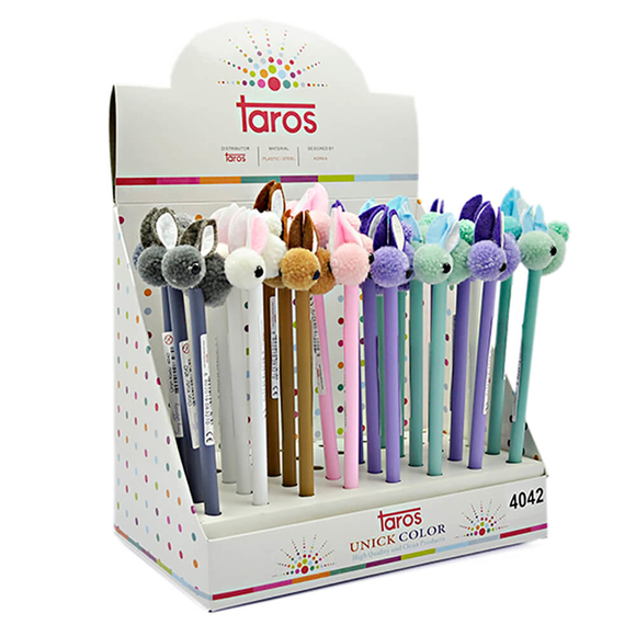 Unick Color Peluş Tavşan Başlı Tükenmez Kalem 4042