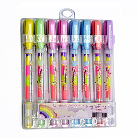 Unick Color Rainbow Jel Kalem 8’Li Set 4115        