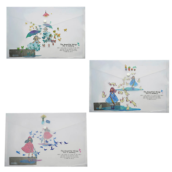 Unick Color Umburella Girl Çıt Çıt Dosya 4217