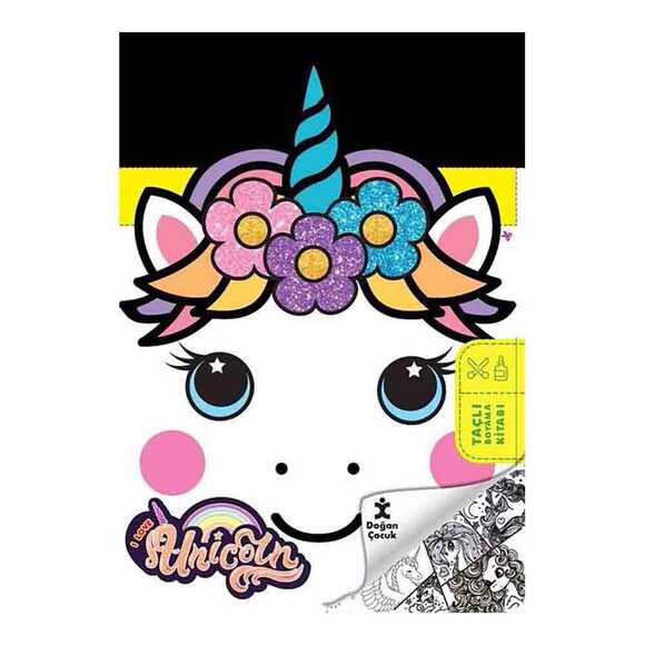 Unicorn Sevimliliği Taçlı Boyama Kitabı