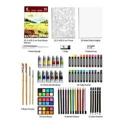 Valetta Siena Alüminyum Taşıma Çantalı Çizim Ve Boyama Seti 110 Parça VLT1582 - Thumbnail