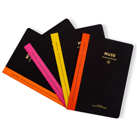 Victoria Journals Muse Neon 14x20 Çizgili Defter 40 Yaprak 4 lü Set Kampanya