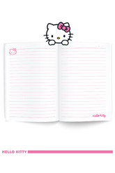 Victoria's Journals - Victoria’s Journal Hello Kitty Geçmeli Vegan Kapaklı Günlük 13x18cm 80gr 192 Sayfa Lastikli 525-211