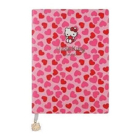 Victoria’s Journal Hello Kitty Smyth Flexy Esnek Vegan Deri Kapaklı Defter 13x18cm 80gr. 80yp. Çizg