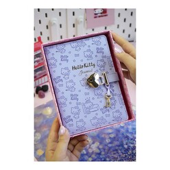 Victoria’s Journals Hello Kitty Hush Hush Kilitli Defter Kutulu 80gr. 160yp. Çizgili 525-1917 - Thumbnail
