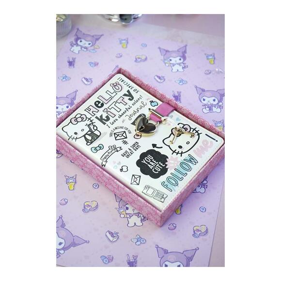 Victoria’s Journals Hello Kitty Hush Hush Kilitli Defter Kutulu 80gr. 160yp. Çizgili 525-1922