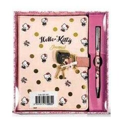 Victoria’s Journals Hello Kitty Hush Hush Kilitli Defter ve Tükenmez Kalem Kutulu Set 80gr. 160yp. Ç - Thumbnail