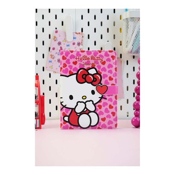 Victoria’s Journals Hello Kitty Vegan Deri Mıknatıslı Günlük. 13X18cm , 224sf. ,100gr.