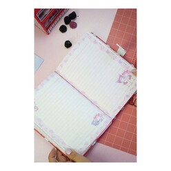 Victoria’s Journals Hello Kitty Vegan Deri Mıknatıslı Günlük. 13X18cm , 224sf. ,100gr. - Thumbnail