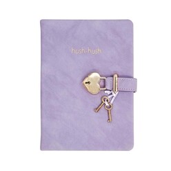 Victoria's Journals - Victoria’s Journals Hush Hush Kilitli Defter 80gr. 160yp. Çizgili Lila 124-1906