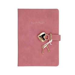 Victoria's Journals - Victoria’s Journals Hush Hush Kilitli Defter 80gr. 160yp. Çizgili Pembe 124-1901