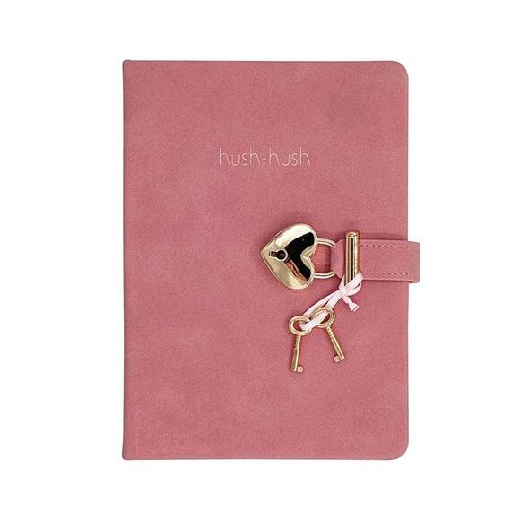 Victoria’s Journals Hush Hush Kilitli Defter 80gr. 160yp. Çizgili Pembe 124-1901