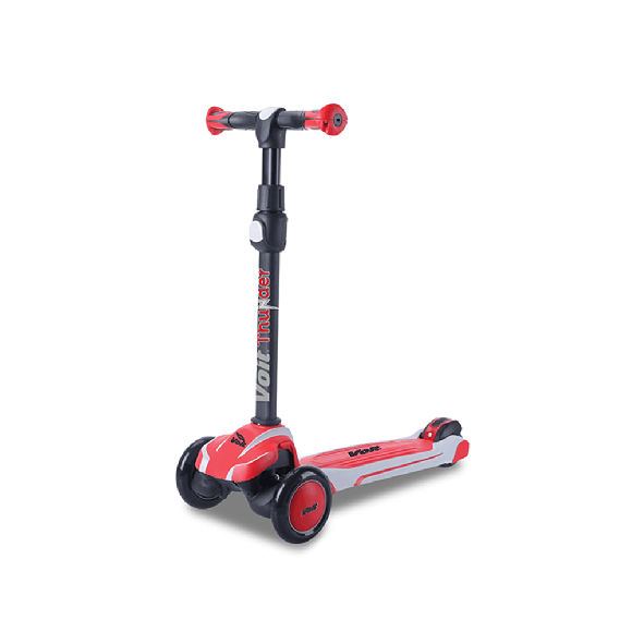 Voit Thunder 3 Teker Işıklı Scooter Beyaz - Kırmızı