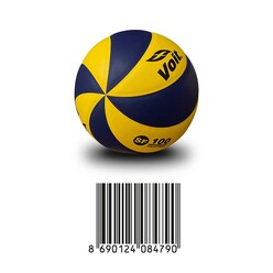 Voit - Voit Voleybol Topu SF100 No:5 Sarı-Lacivert 9VTTPSF100N5/049