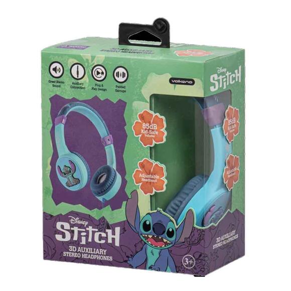 Volkano Disney Stitch Aux 3D Kabartmalı Kablolu Kulaklık DY-3053-ST