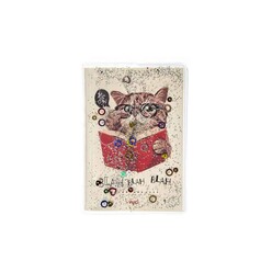 Vuki VK010806 Sulu Kapakli Mini Defter Kedi - Thumbnail