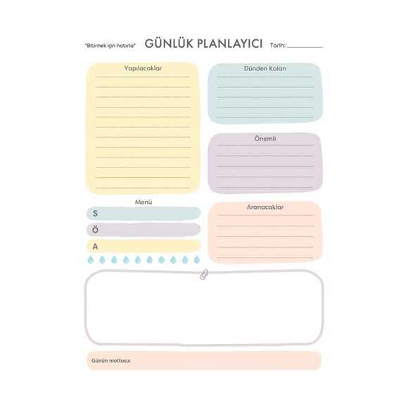 Wenote 14,8x21 Günlük Planlayıcı 8