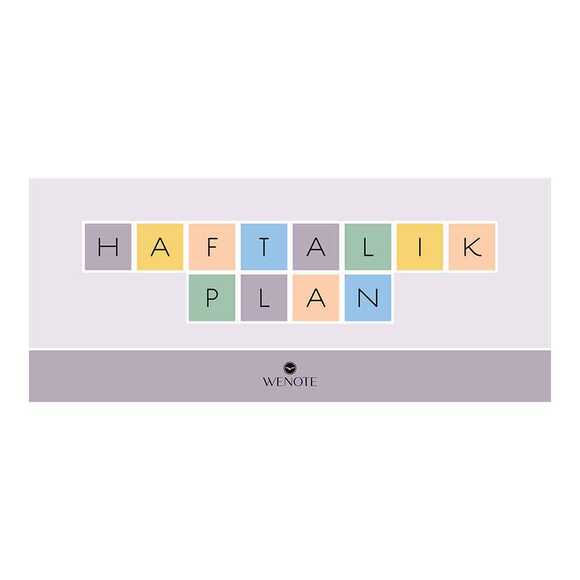 Wenote 28x12 Haftalık Planlayıcı Yatay Spiralli 2