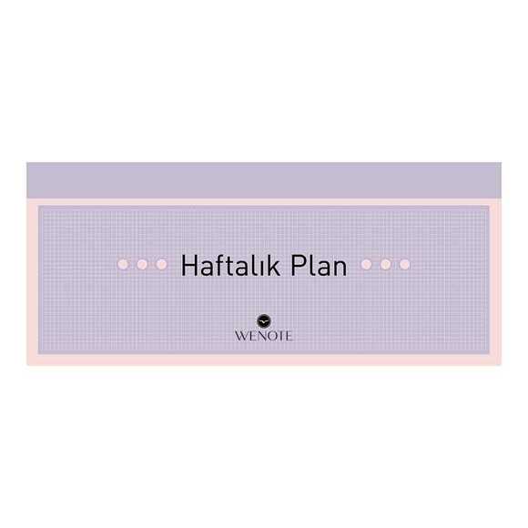 Wenote 28x12 Haftalık Planlayıcı Yatay Spiralli 3