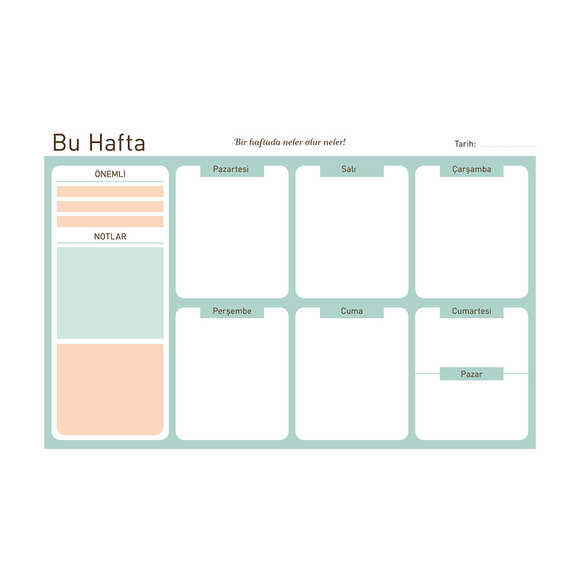 Wenote Haftalık Planlayıcı 7 