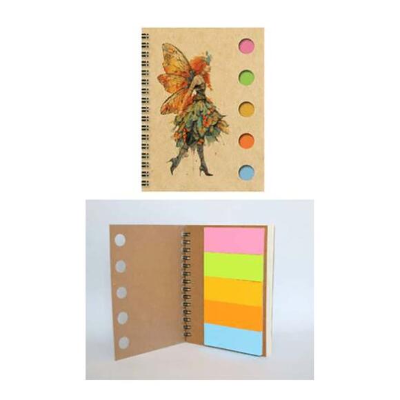 Wenote Yapışkan Notluklu Spiralli Not Defteri 6-60 Yaprak 13x9,5