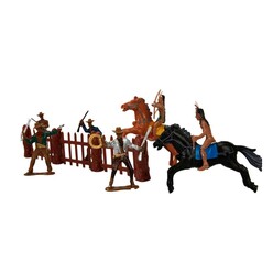 Wild West Hero Kovboy Oyun Seti Kızılderili/At Arabalı 2 Katlı S00077125 - Thumbnail