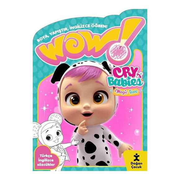 Wow! Cry Babies Magic Tears Boyama Kitabı - Boya Yapıştır İngilizce Öğren! Türkçe İngilizce Sözcük