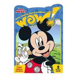 Wow! Disney Junior Mickey Boyama Kitabı - Boya Yapıştır İngilizce Öğren! Türkçe İngilizce Sözcükle - Thumbnail