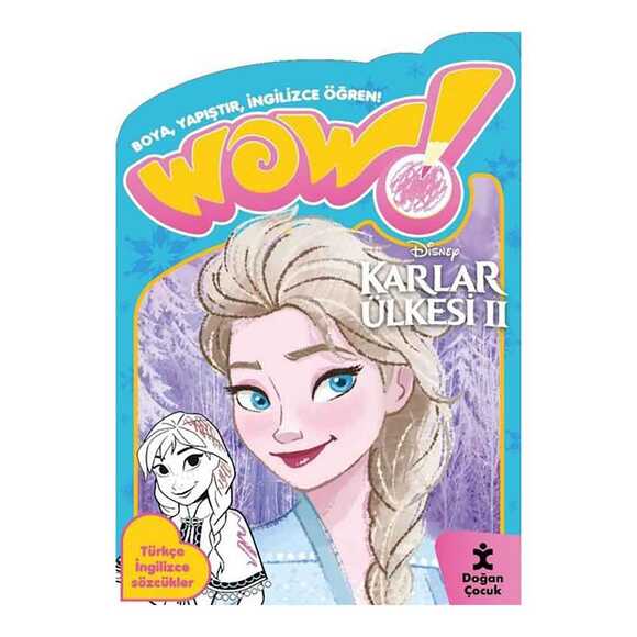 Wow! Disney Karlar Ülkesi 2 Boyama Kitabı - Boya Yapıştır İngilizce Öğren! Türkçe İngilizce Sözcük
