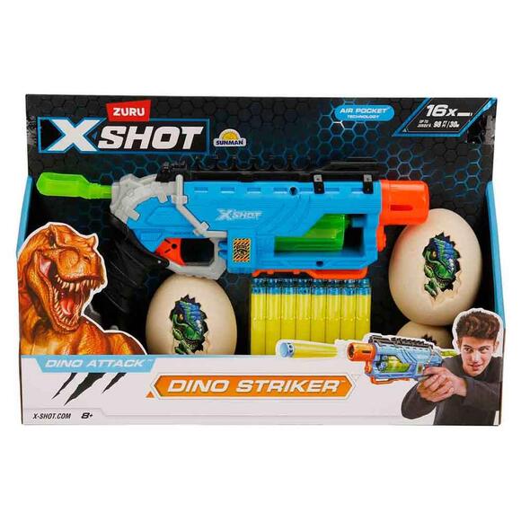 X-Shot Sünger Atan Silah Dino Attack Dino Striker 16 Mermili S00004860