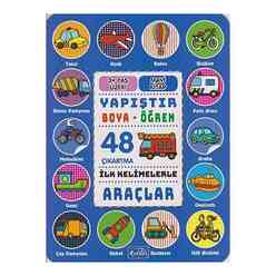 Parıltı Yayınları - Yapıştır Boya Öğren - Araçlar 