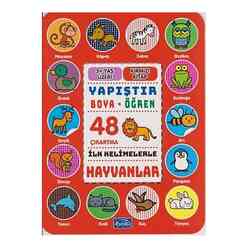 Parıltı Yayınları - Yapıştır Boya Öğren - Hayvanlar 