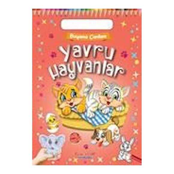 Yavru Hayvanlar - Boyama Çantam - Renkli Çıkartmalı