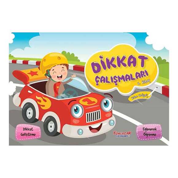 Yumurcak Dikkat Çalışmaları (Çeşit1) Çiz-Sil (Kalem Hediyeli)