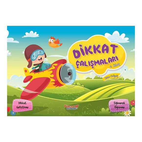 Yumurcak Dikkat Çalışmaları (Çeşit2) Çiz-Sil (Kalem Hediyeli)