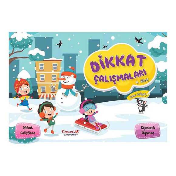 Yumurcak Dikkat Çalışmaları (Çeşit4) Çiz-Sil (Kalem Hediyeli)