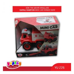 Yuplay - Yuplay Sök-Tak Şehir Araçları Kapalı Kamyon Kırmızı Seri YU226