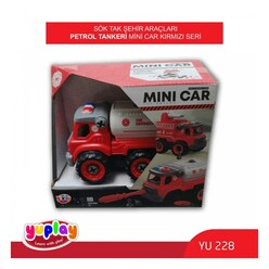 Yuplay - Yuplay Sök-Tak Şehir Araçları Petrol Tankeri Kırmızı Seri YU228